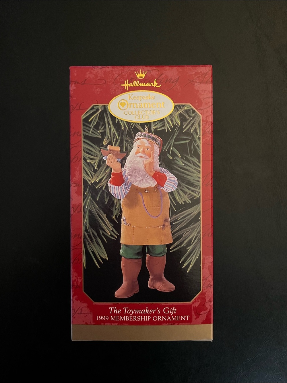 Hallmark Keepsake Ornament 1999 THE TOYMAKER'S GIFT Collector's Club Vintage NIB